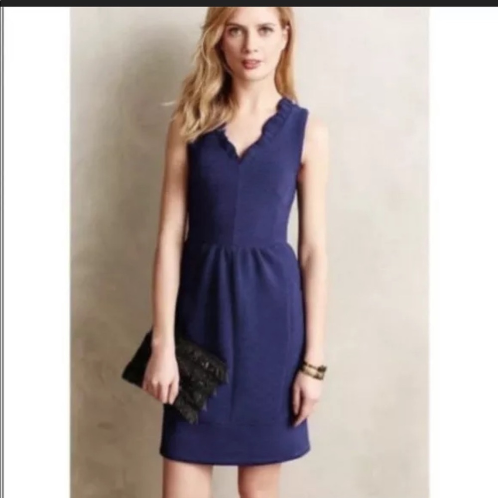 Maeve Anthropologie Royal Blue Dress with pockets